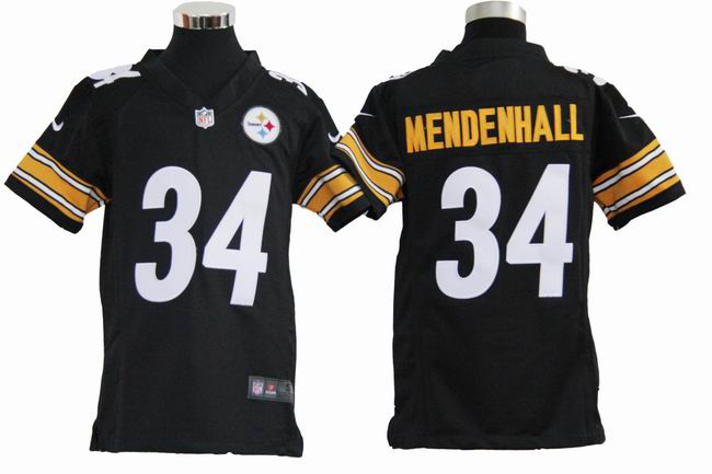 Nike Black youths Game Jersey Pittsburgh Steelers 34 Rashard Mendenhall